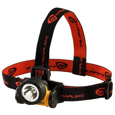 Streamlight Argo Div. 2 with alkaline batteries. Rubber & Elastic Straps. Yellow 61301